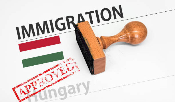 Approved Immigration Hungary application form with rubber stamp