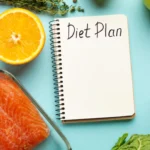 Top view arrangement with diet planning notepad - تصویر 1